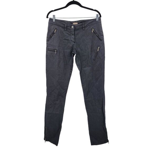 Galliano Black Waxed Moto Jeans 32 Ankle Zip Pockets Military Trenchcore Italy - Picture 15 of 15